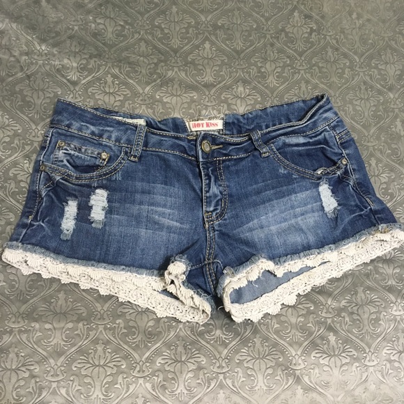 hot kiss jean shorts